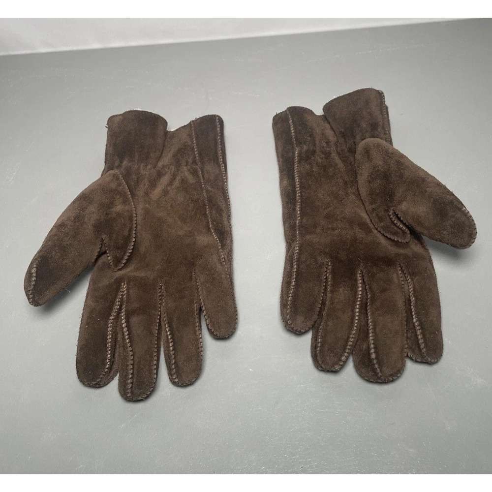 Fownes‎ Brown Suede Leather Gloves Men's Size M